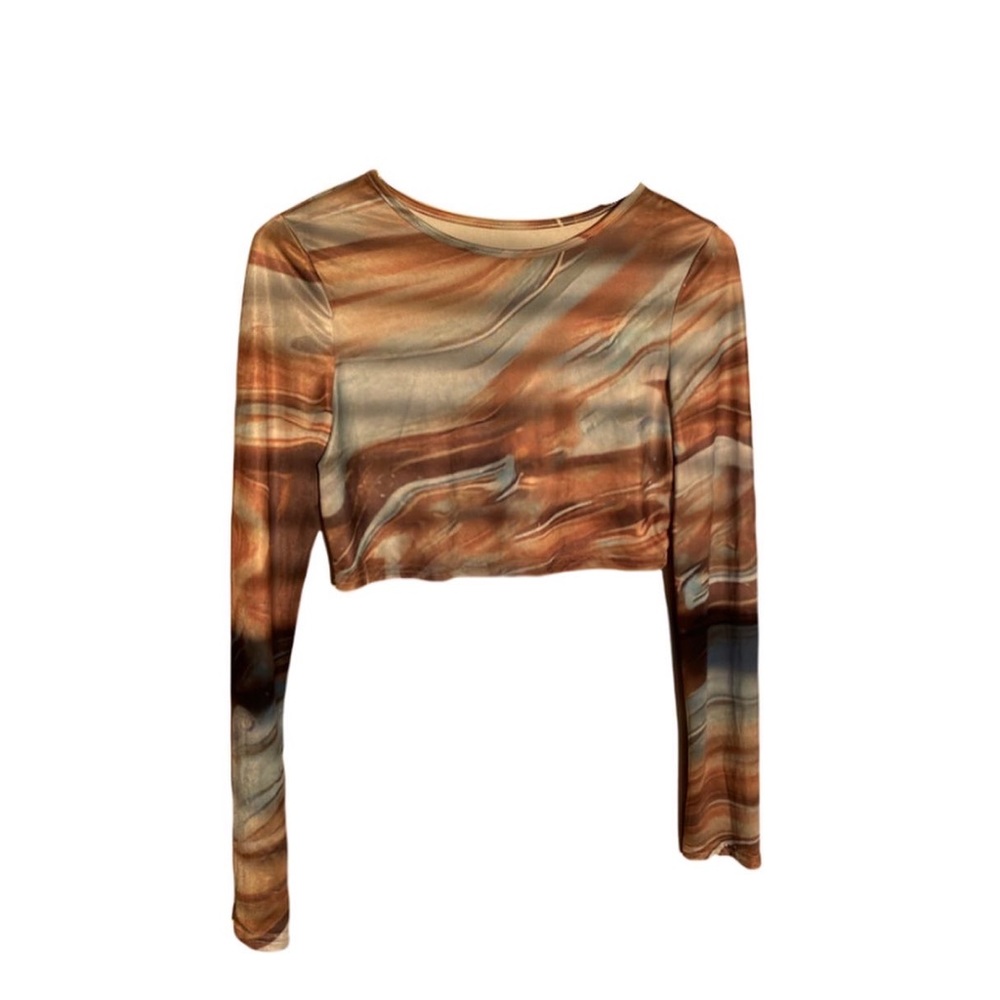 SHEIN abstract crop top